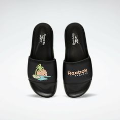 NEW UNISEX REEBOK SANDAL SLIDE CLASSIC SANDAL SKU # FZ3170 COLOR : BLACK / AURA ORANGE / CHALK SIZES:  6 - 6.5 - 7 - 7.5  8 - 8.5 - 9 - 9.5 - 10 - 10.5 - 11 - 12 - 13 - 14 BRAND NEW IN THE ORIGINAL BOX. ITEM INFORMATION Synthetic upper for lightweight comfort Slip-on construction for easy one and offs Oversized Reebok read on the upper Herringbone outsole for traction Imported ------------------------------------------------------------------------   US POLICY LOCAL & INTERNATIONAL POLICY  PAYME Summer Streetwear Slip-on Sport Sandals, Black Round Toe Summer Slippers, Black Summer Slippers With Round Toe, Summer Streetwear Slide Sport Sandals, Summer Streetwear Synthetic Flip Flops, Black Summer Slip-on Slides, Black Flip Flops For Summer Streetwear, Summer Slides With Removable Insole For Streetwear, Sporty Black Summer Slippers