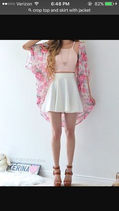 Basic Summer Outfits, Skater Skirt Outfit, Cute Skirt Outfits, Valentine's Day Outfit, Girly Fashion, Ladies Dress Design