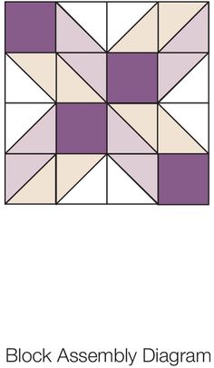 the block assembly diagram shows how to use blocks in quilting and other projects, including this