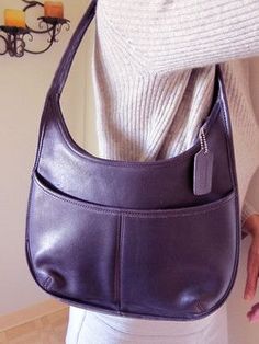 Coach Ergo, High End Handbags, Dark Purple Color, Jean Purse, Bonnie Cashin, Hobo Style, Bag Design, Pocket Book