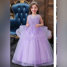 Beautiful Dress Birthday Princess Dress, Dress Wedding Party, Birthday Princess, Floor Length Dress, Quinceanera Dress, Girl Princess Dress, Dress For Girls, Evening Formal, Lace Embroidery