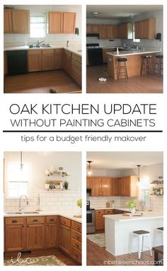 oak kitchen update without painting cabinets tips for a budget friendly makeover