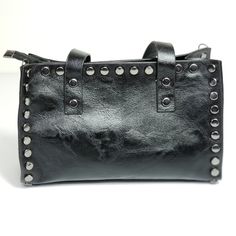 The Liz Bag. Crossbody bag. Casual rocker style bag. Studded. Zipper closure. Black. Imported. Casual Rocker Style, Studded Purse, Studded Bag, Rocker Style, Chic Bags, Handbag Black, Black Crossbody, Mini Purse, Black Handbags