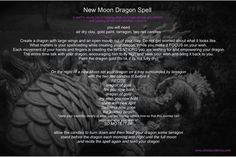 a poem written in black and white with an image of a dragon on the side