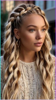 Boho Beach Hair, Lulu Hair, Jumbo Boho Braids, Unique Braided Hairstyles, Hair Mistakes, Hair Styles For Women, Boho Hair, Hair Curling, Side Swept