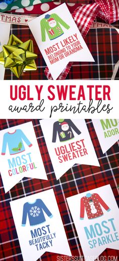 ugly sweater printables are perfect for the holiday season and can be made in any color