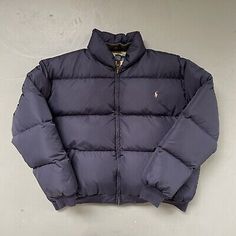 (eBay) Vintage Polo Ralph Lauren Puff Down Parka Jacket Winter Ski Pony Blue Mens XL Mens Wishlist, Stockholm Style Men Winter, Mens Winter Wear, Polo Puffer Jacket, Blue Winter Jacket, Mens Winter Jacket, Winter Coat Men, Winter Jackets For Men, Polo Ralph Lauren Jacket