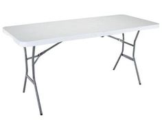 a white plastic table on a white background