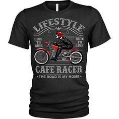 Lifestyle Biker T-Shirt Cafe Racer motorcycle Unisex Mens | eBay Vintage Short Sleeve T-shirt For Motorcycling, Black Short Sleeve T-shirt For Cycling, Biker Style Short Sleeve T-shirt For Motorcycling, Moto Style Short Sleeve T-shirt For Motorcycling, Moto Style T-shirt For Motorcycling, Moto T-shirt For Motorcycling With Short Sleeves, Black Moto Style T-shirt For Motorcycling, Black Moto T-shirt For Motorcycling, Black Short Sleeve Moto T-shirt