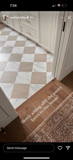 an image of a kitchen floor with the words sorry, nothing is very important to somebody