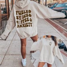 Hoodie Style Sweater Very Comfortable Has Wording On Back And Sleeve And A Picture On Front Hoodie Style, Daily Affirmation, Gildan Hoodie, Style Sweater, Thanksgiving Shirts, Boyfriend Fit, Colorful Hoodies, New T, Matching Couples