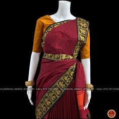 Design by Classical Dance Jewelry® ❥ A collection of colorful and elegant dance sarees in cotton fabric with minimalistic patterns for all the ladies who are ardent fans of our traditional dance. ❥ These sarees are also known as Kalakshethra sarees. ❥ Dance practice sarees have different measurements than the usual sarees and can't be used as a party wear or casual wear. ❥ It is made of pure cotton saree with plain contrast color borders.These practice sarees worn over pajamas / pants and a chol Ceremonial Pre-draped Saree With Cutdana, Traditional Fitted Pre-draped Saree For Navratri, Gold Pre-draped Saree With Traditional Patterns For Festivals, Traditional Ceremonial Pre-draped Saree With Cutdana, Bollywood Style Cotton Pre-draped Saree For Puja, Traditional Cotton Pre-draped Saree With Zari Work, Traditional Gold Pre-draped Saree For Navratri, Bollywood Cotton Silk Choli For Festivals, Fitted Pre-draped Saree With Zari Weaving For Puja