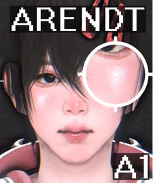 an animated image of a woman looking through a magnifying glass with the words arendot on it