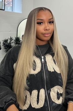 Blonde Hair Black Women Outfits, Blonde Wig Black Women, Frontal Wig Hairstyles, Ash Blonde Hair, Hair Inspiration Color