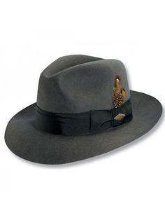 Stacy Adams Greenwich - Wool Fedora Hat Elegant Flat Bill Felt Hat For Kentucky Derby, Elegant Flat Bill Fedora For Fall, Elegant Kentucky Derby Felt Hat With Flat Bill, Elegant Brown Flat Bill Hat, Elegant Felt Hat For Travel In Fall, Elegant Felt Hat For Fall Travel, Elegant Fall Travel Hat, Elegant Fur Felt Fedora With Flat Bill, Elegant Fur Felt Fedora With Flat Brim