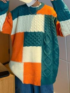 ⚡️Buy Men's Color Block Cable Knit Sweater Orange 2XL under $36.00 in Sweaters Online. Style: Casual/Street/Preppy/Hip Pop/Vintage. Fabric Content: Polyester. Fit Type: Loose fit. Neckline: Crew Neck. Sleeve Length: Long Sleeve. Design: Featured Color Block Detail, With Drop Shoulders Design. ✓Free Shipping on all orders over US$69. Sweaters Colorful, Street Preppy, Long Sleeve Design, Sweaters Online, Floral Dress Summer, Womens Size Chart, Cable Knit Sweater, Sweater Black, Floral Dress Black