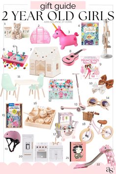 Check out this gift guide for the best gifts for 2 year old girls. Gifts that will wow her, and you will love as a parent both! #giftguide Girl Gift Ideas, First Birthday Gifts, Toddler Birthday