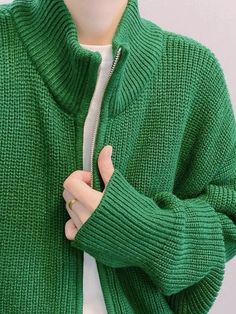 Wiaofellas Zipper Knitted Sweater Men's Autumn Winter High Street Streetwear Oversize Green Fashionable Zipper Stand Collar Jacket Size Suggest : Size S: weight 35kg-40kg, height 145-150cmSize M: weight 40kg-50kg, height 155-165cmSize L: weight 50kg-57.5kg, height 165-175cmSize XL: weight 57.5kg-65kg, height 170-175cmSize 2XL: weight 65kg-70kg, height 175-180cm Green Casual Cardigan For Cold Weather, Casual Green Cardigan For Cold Weather, Casual Knitted Outerwear For Outdoor, Casual Winter Cardigan With Zipper Closure, Casual Zipper Cardigan For Winter, Green Ribbed Cuffs Cardigan For Fall, Green Long Sleeve Ribbed Cardigan, Green Knitted Casual Outerwear, Green Knitted Sweater Coat For Winter