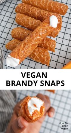 vegan brandy snaps are an easy appetizer to make with the kids