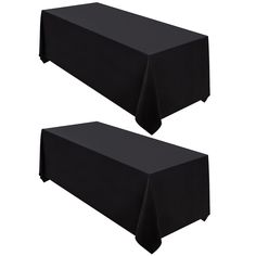 two black tablecloths on top of each other