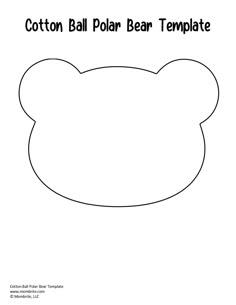 a teddy bear template with the word cotton ball polar bear