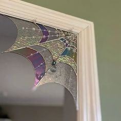 a mirror that has some kind of design on it