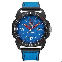 Luminox Ice-Sar Arctic Blue Steel Black Textile Divers Quartz Mens Watch XL.1203 | eBay Arctic Blue, Blue Steel, Accessories Watches, Wrist Watch, Jewelry Watches, Gift Card, Textiles, Things To Sell, Blue