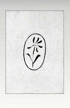 a black and white drawing of a flower in a circle with the word'love'on it