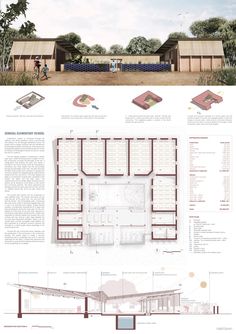 an architectural diagram shows the various sections of a building and how they are used to make it