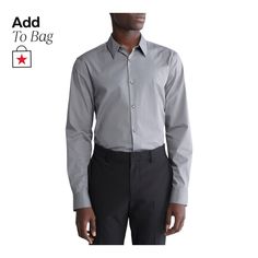 in stock Modern Fitted Calvin Klein Top, Casual Calvin Klein Shirt With Spread Collar, Calvin Klein Work Shirt With Button Closure, Calvin Klein Casual Shirt With Spread Collar, Classic Calvin Klein Button-up Top, Classic Calvin Klein Tops With Spread Collar, Calvin Klein Collared Tops For Business Casual, Calvin Klein Button-up Business Casual Tops, Classic Calvin Klein Shirt With Button Closure