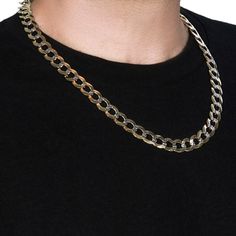 This pave curb chain comes in 14k two tone gold and has a width of 11.23 millimeters. Chain Information Width 11.23 mm Chain Type Curb Clasp Type Lobster Clasp Approximate Weight 70.9 gram(s) - 88.8 gram(s) Available Sizes 24 - 30" Metal 14K Two-Tone Gold " White Gold Chunky Cuban Link Necklace, Cuban Link Curb Chain Necklace, Gold Cuban Link Necklace With Curb Chain, White Gold Cuban Link Necklace With Curb Chain, Urban Sweater, Urban Fashion Trends, Urban Clothing, Sweater Collection, Unisex Shoes