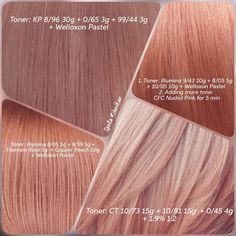 Dark Strawberry Blonde Hair, Peach Hair Colors, Dark Strawberry Blonde, Color Formulas, Education Tips, Hair Toner, Peach Hair