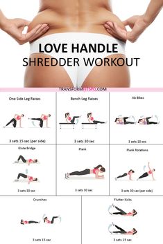 a woman doing the love handle shredder workout