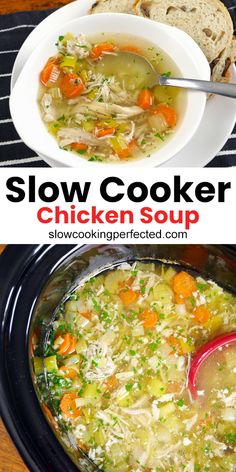 slow cooker chicken soup with carrots and celery