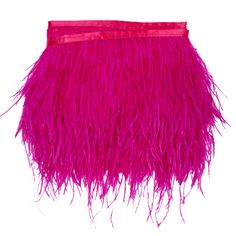 Spread your wings and flaunt your confidence with our lovely Fuschia Single Ply Ostrich Feather Fringe Trim. Sumptuously soft and practically weightless, adorn yourself with these voluminous flashy fuchsia feathers, in a statement fringe attached to a silky, luminous ribbon in a matching color. From festivals to parties to holiday events, this trim is perfect for achieving a couture quality in your garments, like sheath dresses with trimmed bodices, mini skirts, flapper-inspired costumes, or eve Diy Dress Sewing, Pink Ostrich Feathers, Mood Designer Fabrics, Feather Fringe, Ostrich Feather Trim, Mood Fabrics, Dress Forms, Ostrich Feather, Ostrich Feathers