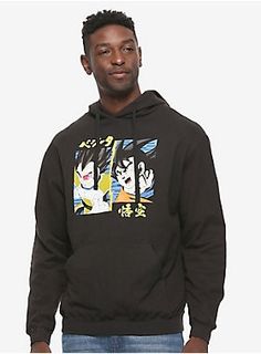 Kick back and relax with your fave DBZ duo! | Dragon Ball Z Vegeta & Goku Hoodie Harry Potter House Colors, Vegeta And Goku, Chibi Goku, Fantastic Beasts Niffler, Harry Potter Dragon, Slytherin Snake, Dragon Ball Z Vegeta, Vegeta Goku, Skin Logo