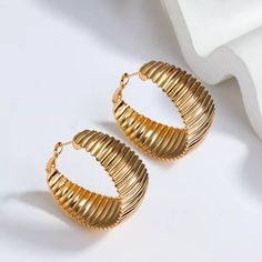 Step up your jewelry game with the Monica Textured Gold Hoop Earrings. These unique and stylish earrings make a statement, elevating your everyday look from day to night. Crafted with a luxe gold texture, they instantly add a sophisticated touch to any ensemble. Sunglasses Necklace, Stylish Earrings, Adore Me, Fashion Now, Earrings Hoop, Stylish Earring, Gold Texture, Gold Hoop, Gold Hoop Earrings