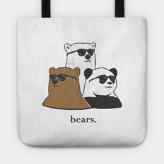 bears. -- Choose from our vast selection of tote bags to match with your desired size to make the perfect custom tote. Pick your favorite: Movies, TV Shows, Art, and so much more! Available in Single Sided Print or Double Sided Print in small, medium, and large. Perfect for work, class, the beach, and leisure. We Bear, We Bare Bears, Bare Bears, Black Tote Bag, Custom Tote, Tote Bags, Bears, The Beach, Double Sided