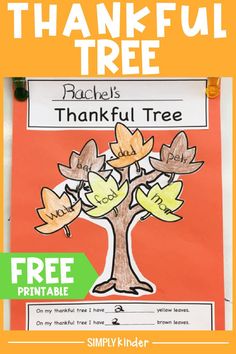 a printable thanksgiving tree for kids to make