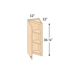 an image of the measurements for a wall mounted cabinet with two shelves and one door open