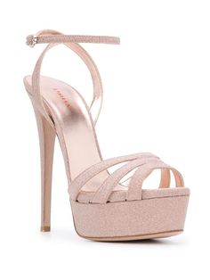 Blush pink goat skin/leather Lola platform sandals from LE SILLA featuring glitter detailing, open toe, buckle-fastening ankle strap, branded insole, platform sole and high heel.Gender: WomenMaterial: OUTER GLITER 100% ; LINING LEATHER 100% ; SOLE LEATHER 100%Color: BeigeMade in: ITProduct ID: 5715Q100R1PPFES158 SKIN*Import tax/duty will be calculated at checkout (If applicable) Trendy Heels, Fashion Shoes Heels, Open Toe High Heels, Fashion Slippers, Embellished Sandals, Shoes Heels Wedges, Wedge Boots, Luxury Shoes, High Heel Sandals