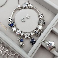 ⭐️⭐️⭐️ #pandora #theofficialpandora #theartofpandora #pandorastyle #pandoralifestyle #pandorabracelet #pandorajewelry #dopandora #mypandora #myunforgettablemoment #mypandoracharms #pandoraretired #pandoracollection #pandorajewelrybox #pandoraforever #moresscharms #mystackers #mystackerscharmbox #jamesavery Pandora Theme Bracelet, Pandora Planet, Colourful Pandora Bracelet, Pandora Moments Bracelet, Pandora Celestial Bracelet, Pandora Design, Pandora Jewelry Box, Pandora Blue