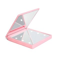 Two Mirrors, Felt Tip Eyeliner, Mirror Compact, Pink Square, Black Liquid, Beauty Games, Magnetic Lashes, Magnetic Eyelashes, Matte Pink