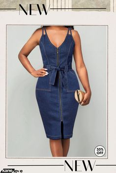 Plus Size Denim Blue Zipper Belted Bodycon Dress Mini Denim Dress With Zipper Closure, Denim Blue Dresses With Zipper Closure, Blue Denim Dress With Back Zipper, Knee-length Bodycon Dress With Zipper Closure, Knee-length Bodycon Dress With Zipper, Casual Denim Blue Dress With Zipper Closure, Casual Denim Blue Dress With Zipper, Denim Blue Denim Dress With Zipper Closure, Denim Dress With Zipper Closure