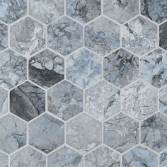 an image of hexagonal marble tile pattern