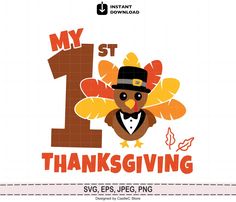 the first thanksgiving turkey svg file is shown