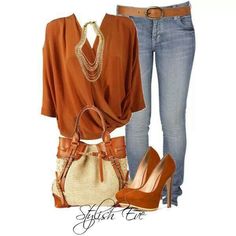 Very nice Orange Fall Outfit, Look Plus Size, Bohol, Looks Street Style, Color Pairing, Caramel Color, Fall Outfit