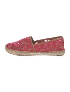 Tory Burch Leather EspadrillesPinkPatternedJute TrimRound-ToesDesigner Fit: This designer typically runs true to size.Unfortunately, due to restrictions, this item may not be eligible for shipping in all areas. Lace Espadrilles, Black Wedge Shoes, Platform Wedges Shoes, Boho Sandals, Braided Sandals, Flats Sandals, Wedge Ankle Boots, Tory Burch Flats, Leather Pattern