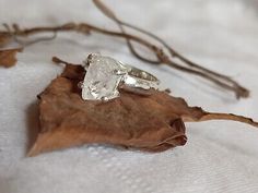 Natural Raw Herkimer Diamond Ring in 925 Sterling Silver, Uncut Herkimer Diamond  | eBay Herkimer Diamond Ring, Personal Power, Herkimer Diamond, Diamond Ring, Jewelry Watches, Jewelry Rings, Vanity, Fine Jewelry, 925 Sterling Silver