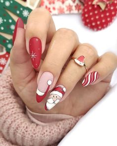 Red Matte Nails, Xmas Nail Designs, Xmas Nails